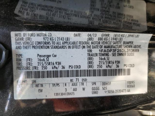 2013 Ford Focus Se VIN: 1FADP3F25DL313689 Lot: 59326644