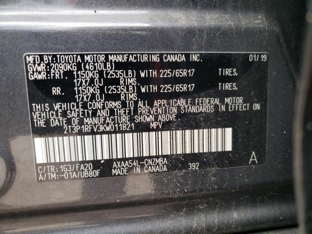 2T3P1RFV3KW011821 2019 TOYOTA RAV 4 - Image 13