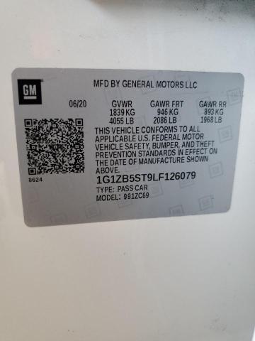 2020 Chevrolet Malibu Ls VIN: 1G1ZB5ST9LF126079 Lot: 60122964