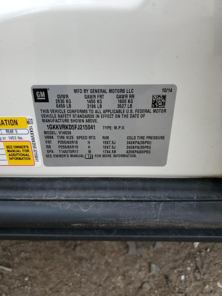 1GKKVRKD5FJ215041 2015 GMC Acadia Slt-1