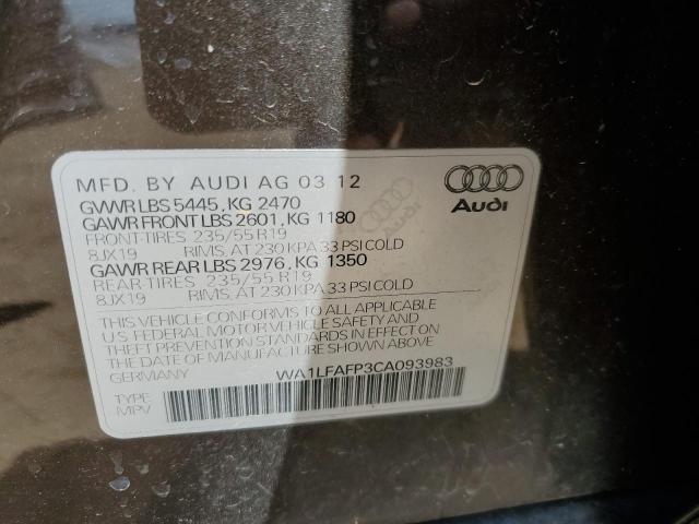 2012 Audi Q5 Premium Plus VIN: WA1LFAFP3CA093983 Lot: 60213954