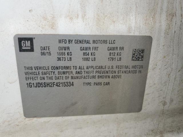 2015 CHEVROLET SONIC LT - 1G1JD5SH2F4215334