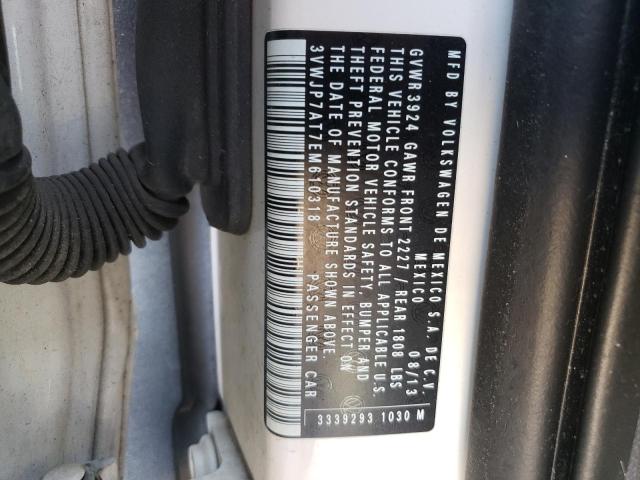 2014 Volkswagen Beetle VIN: 3VWJP7AT7EM610318 Lot: 57661934