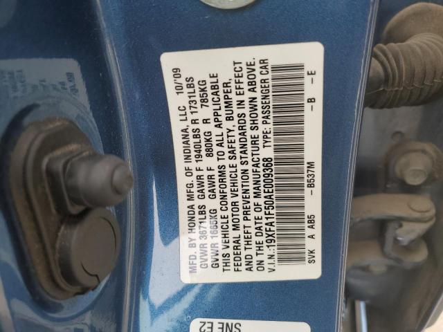 2010 Honda Civic Lx VIN: 19XFA1F50AE009368 Lot: 57466804