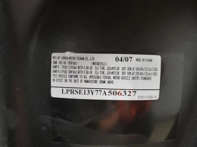 2007 YAMAHA YJ125 LPRSE13Y77A506327