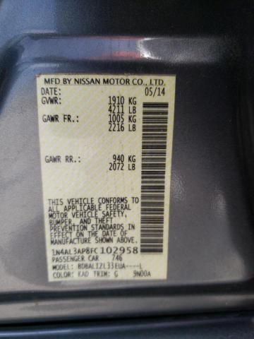 1N4AL3AP8FC102958 2015 Nissan Altima 2.5