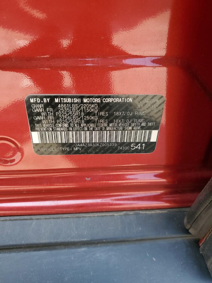 JA4AZ3A30KZ005339 2019 Mitsubishi Outlander Se