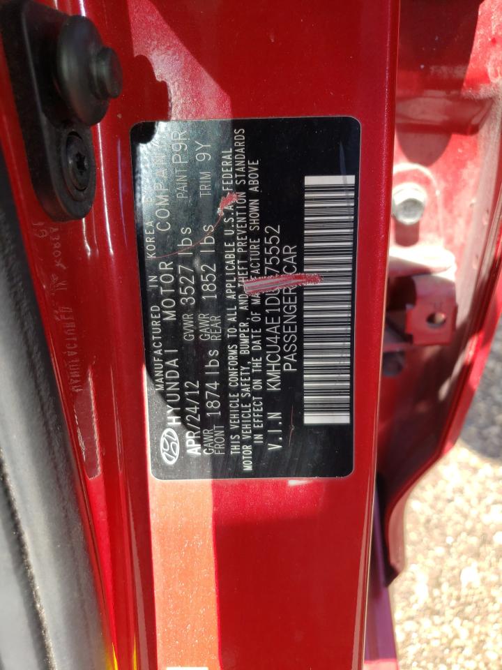 KMHCU4AE1DU275552 2013 Hyundai Accent Gls