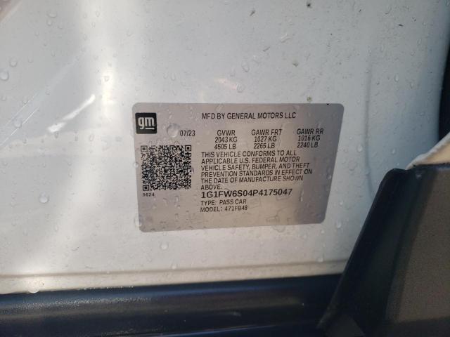 2023 Chevrolet Bolt Ev 1Lt VIN: 1G1FW6S04P4175047 Lot: 58437624