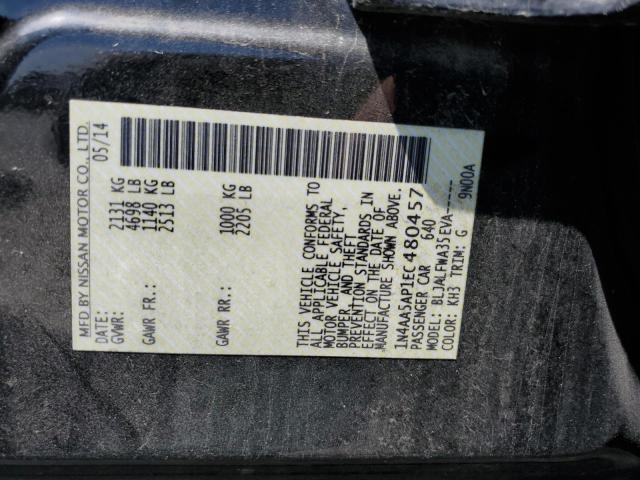 2014 Nissan Maxima S VIN: 1N4AA5AP1EC480457 Lot: 60336434