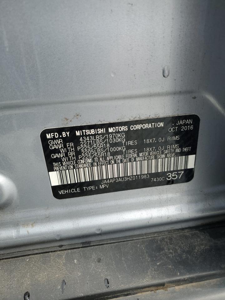 JA4AP3AU3HZ011983 2017 Mitsubishi Outlander Sport Es