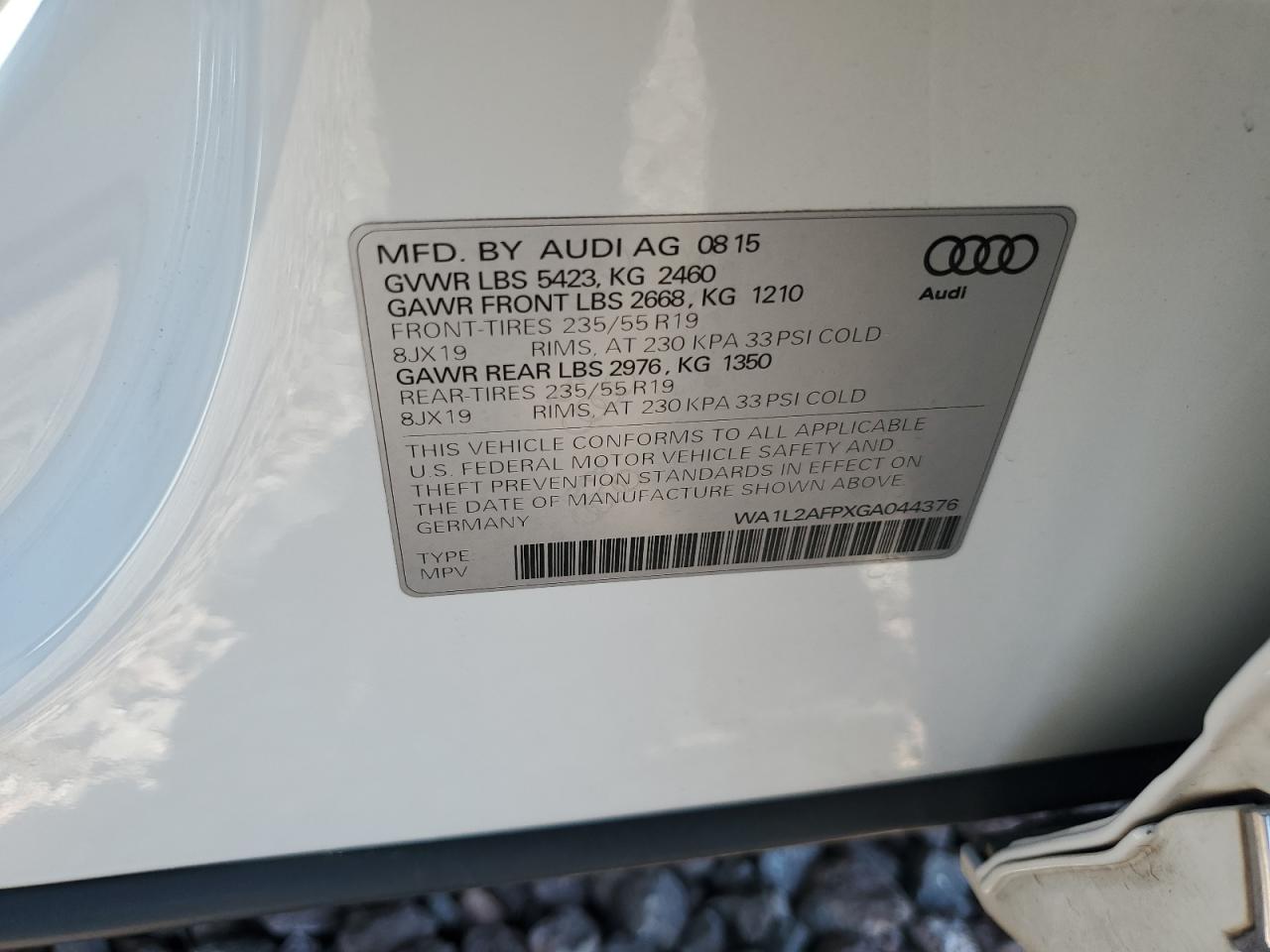 WA1L2AFPXGA044376 2016 Audi Q5 Premium Plus