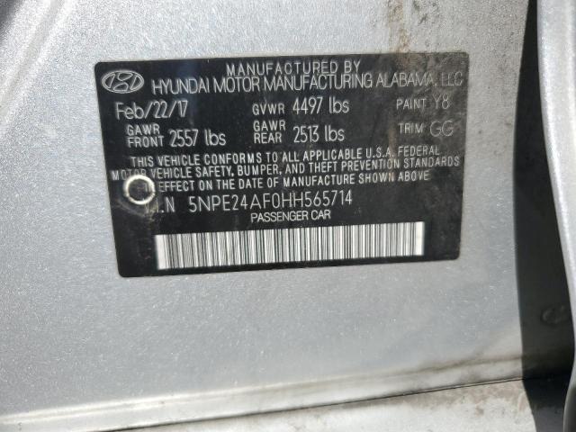 2017 Hyundai Sonata Se VIN: 5NPE24AF0HH565714 Lot: 57077744