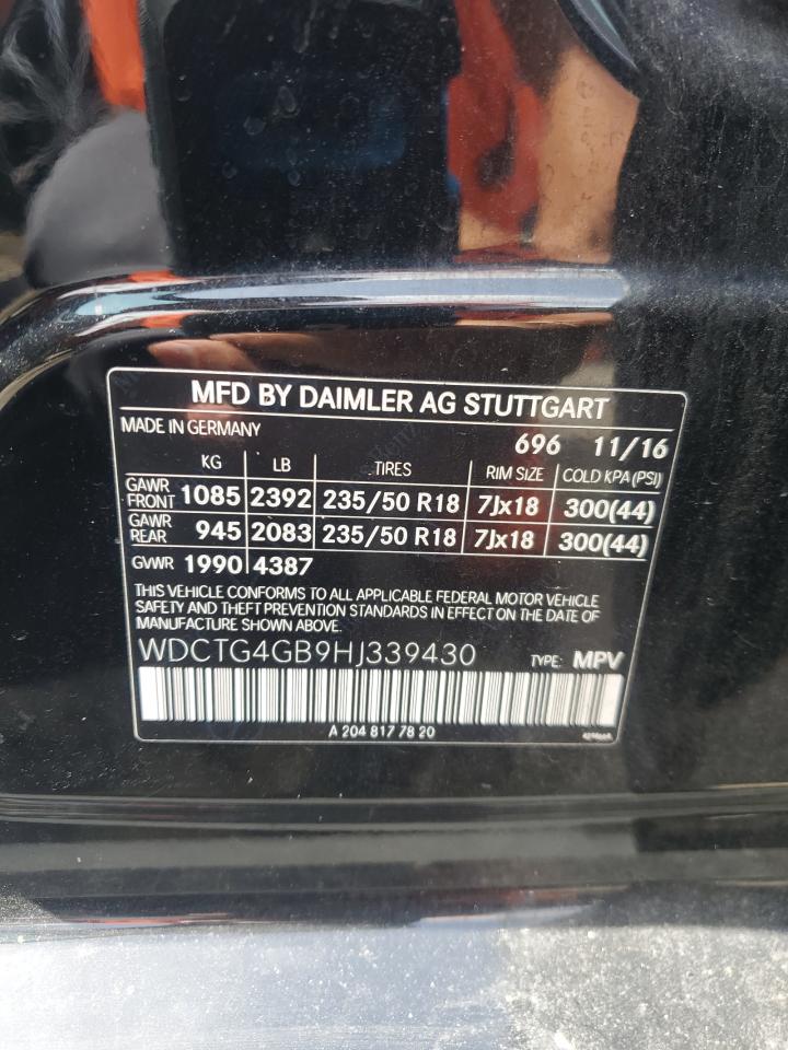 WDCTG4GB9HJ339430 2017 Mercedes-Benz Gla 250 4Matic