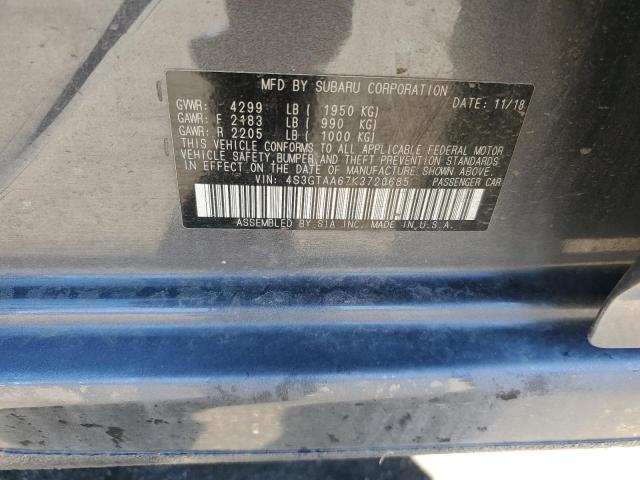 2019 Subaru Impreza VIN: 4S3GTAA67K3720685 Lot: 57664254