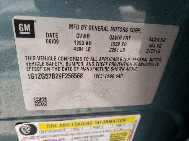 2009 Chevrolet Malibu Ls VIN: 1G1ZG57B29F256568 Lot: 58090634
