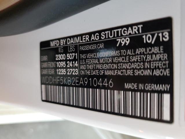 2014 Mercedes-Benz E 350 VIN: WDDHF5KB2EA910446 Lot: 57102224