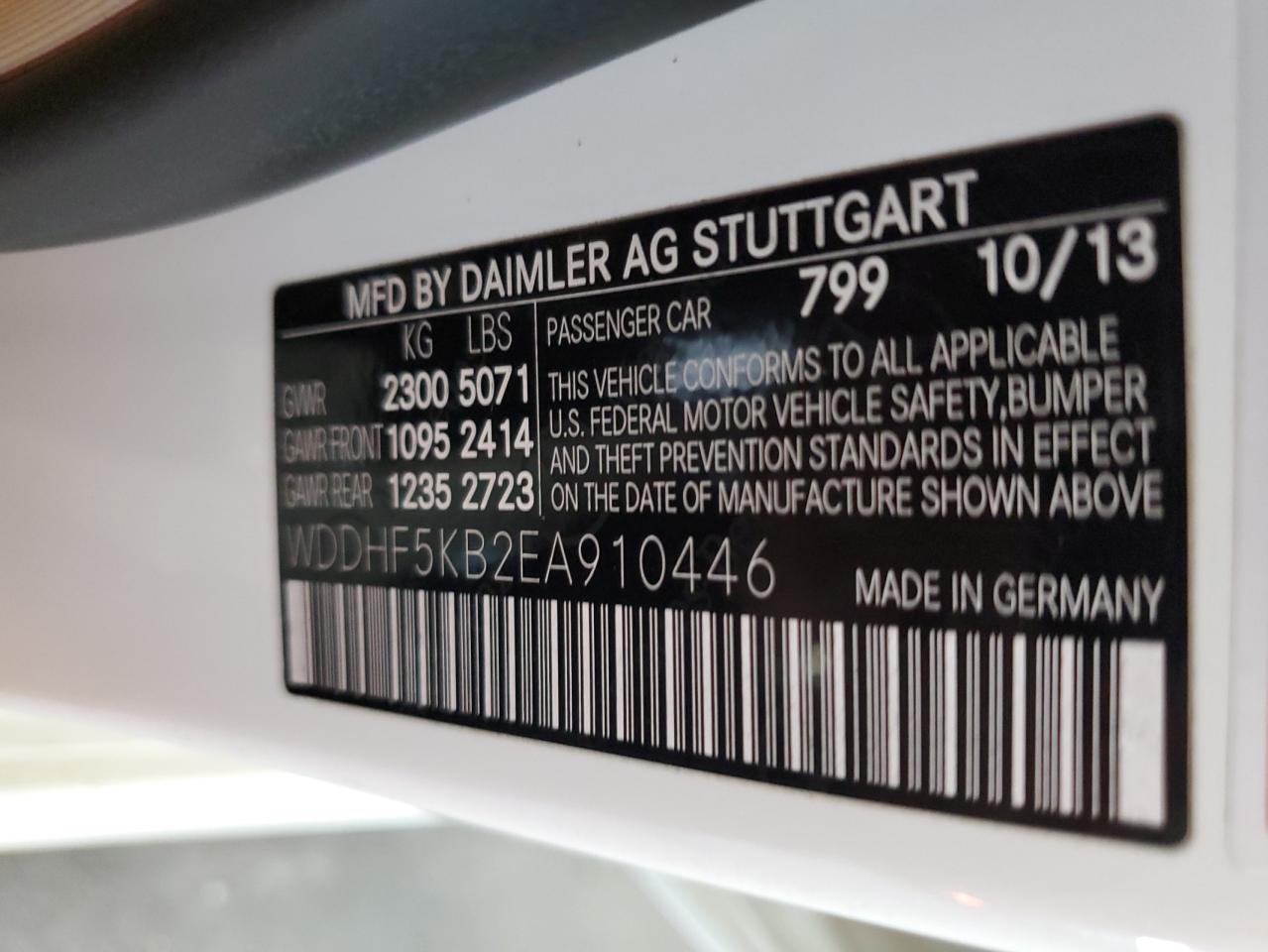 WDDHF5KB2EA910446 2014 Mercedes-Benz E 350