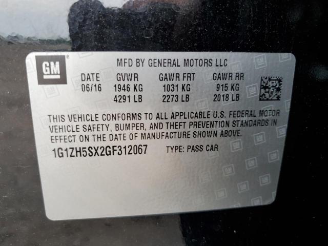 2016 Chevrolet Malibu Premier VIN: 1G1ZH5SX2GF312067 Lot: 57751784