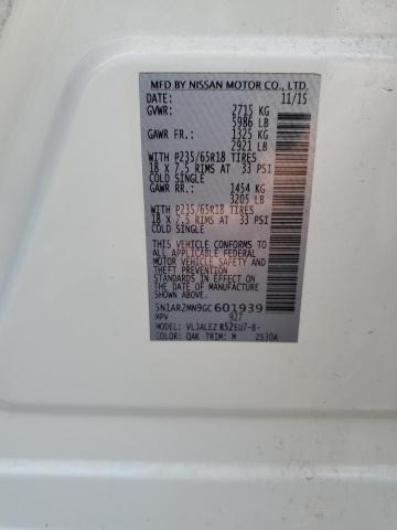 2016 Nissan Pathfinder S VIN: 5N1AR2MN9GC601939 Lot: 58110004