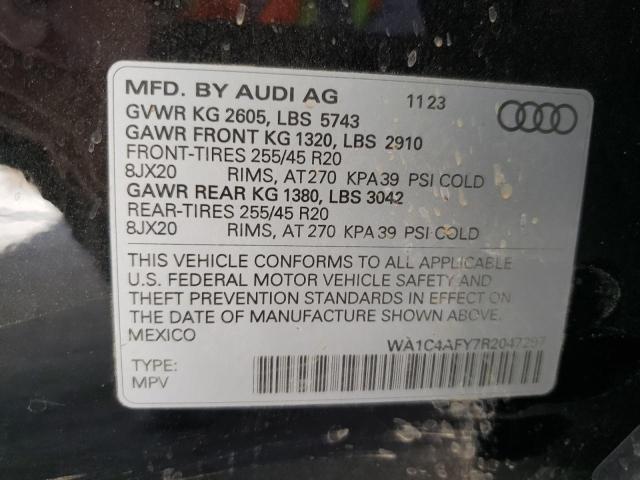 2024 Audi Sq5 Prestige VIN: WA1C4AFY7R2047297 Lot: 60593104