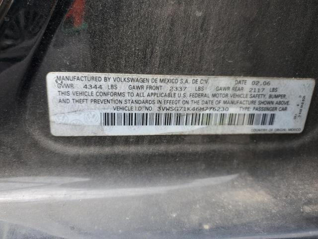 2006 Volkswagen Jetta 2.5 Option Package 1 VIN: 3VWSG71K46M776230 Lot: 60019084