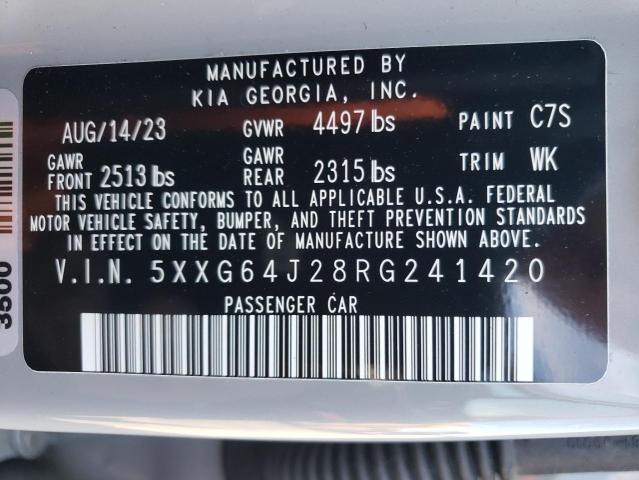 2024 Kia K5 Gt Line VIN: 5XXG64J28RG241420 Lot: 58212874