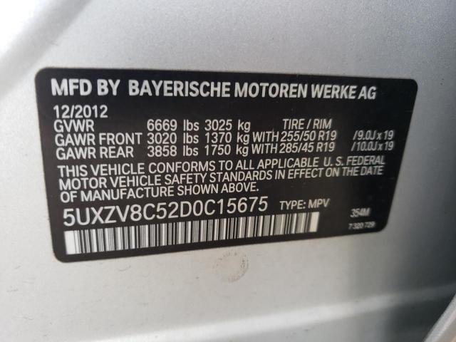 VIN 5UXZV8C52D0C15675 2013 BMW X5, Xdrive50I no.13