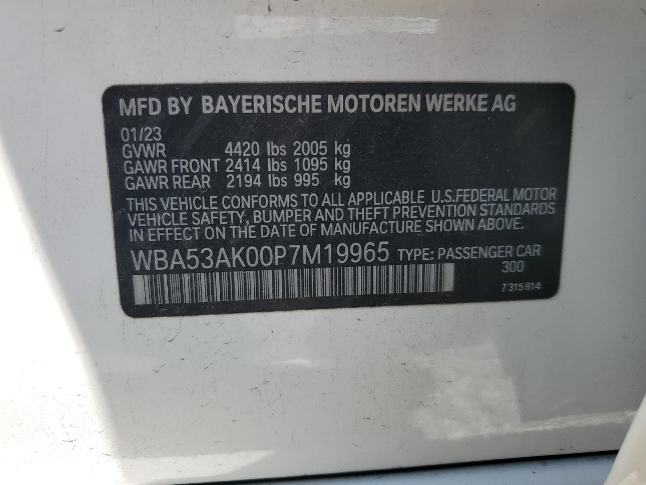 WBA53AK00P7M19965 2023 BMW 228I