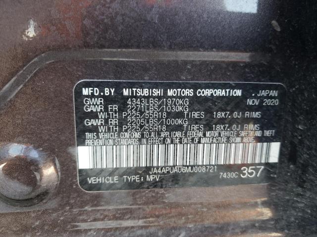 2021 Mitsubishi Outlander Sport Es VIN: JA4APUAU6MU008721 Lot: 56948354