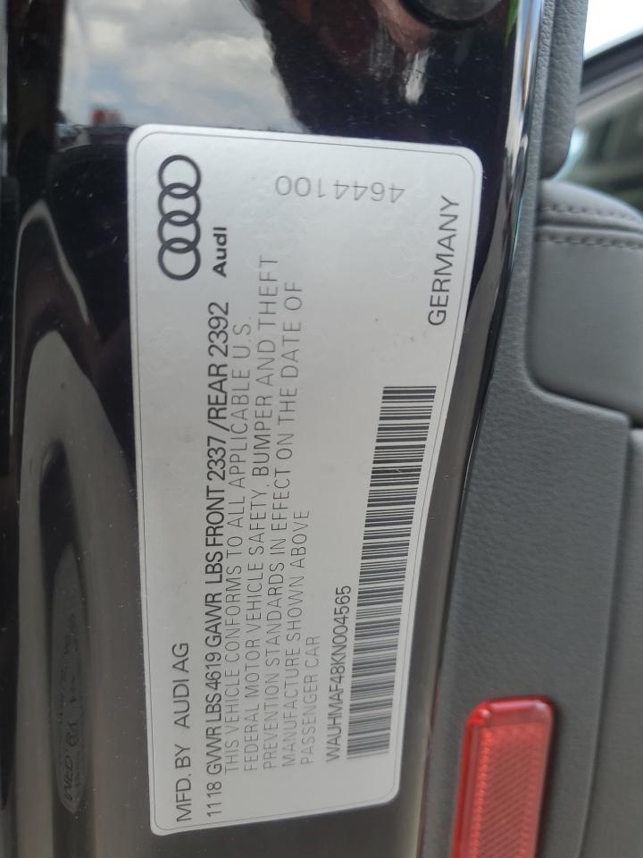 WAUHMAF48KN004565 2019 Audi A4 Premium Plus
