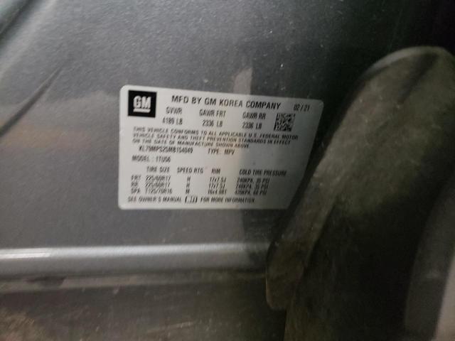 2021 Chevrolet Trailblazer Lt VIN: KL79MPS25MB154049 Lot: 59413694