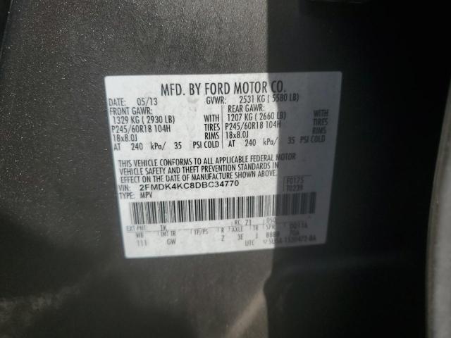 2013 Ford Edge Limited VIN: 2FMDK4KC8DBC34770 Lot: 60660094