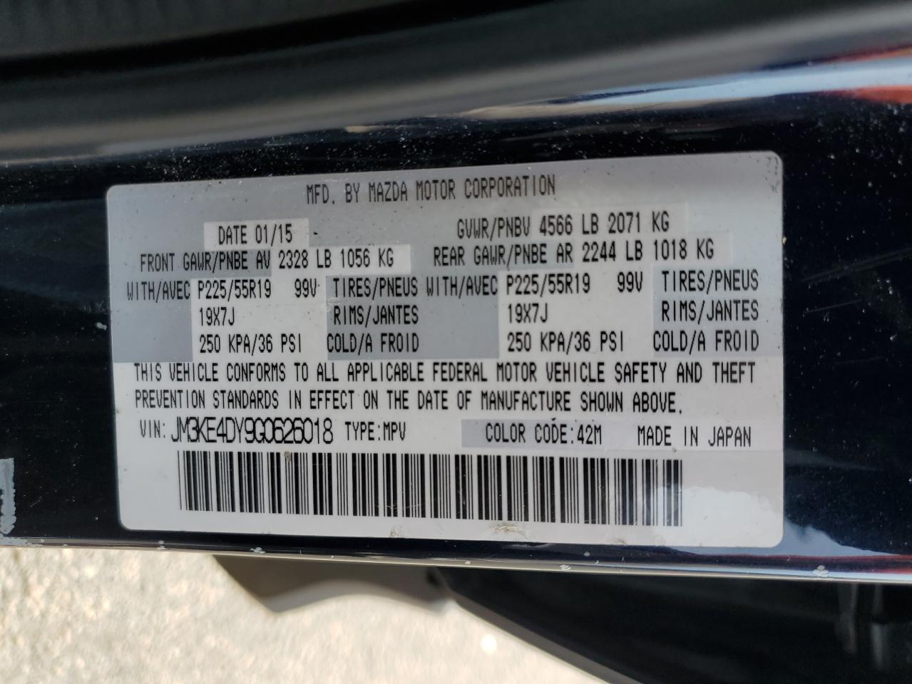 JM3KE4DY9G0626018 2016 Mazda Cx-5 Gt