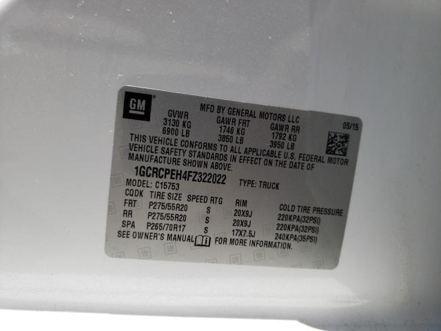 2015 CHEVROLET SILVERADO - 1GCRCPEH4FZ322022