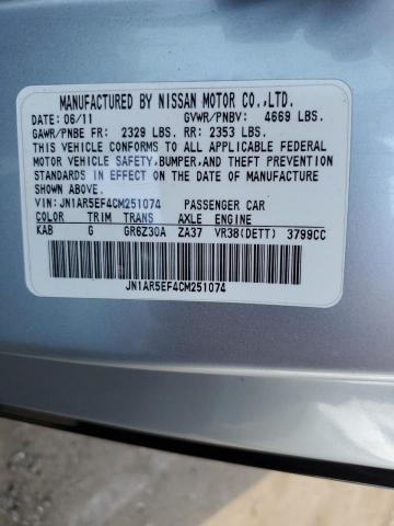 2012 Nissan Gt-R Base VIN: JN1AR5EF4CM251074 Lot: 59086384