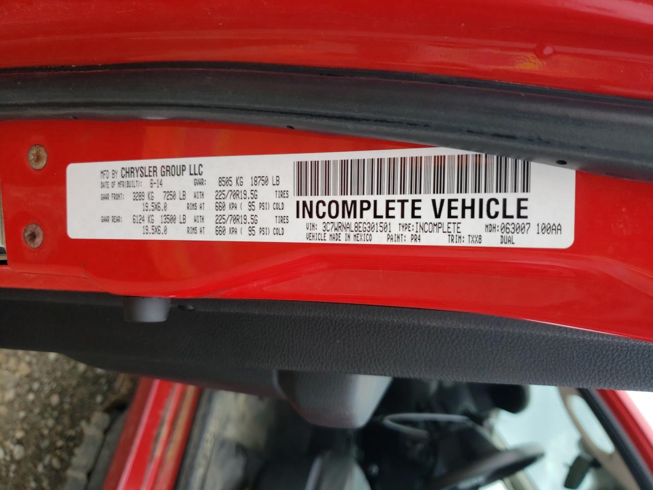 3C7WRNAL8EG301501 2014 Ram 5500