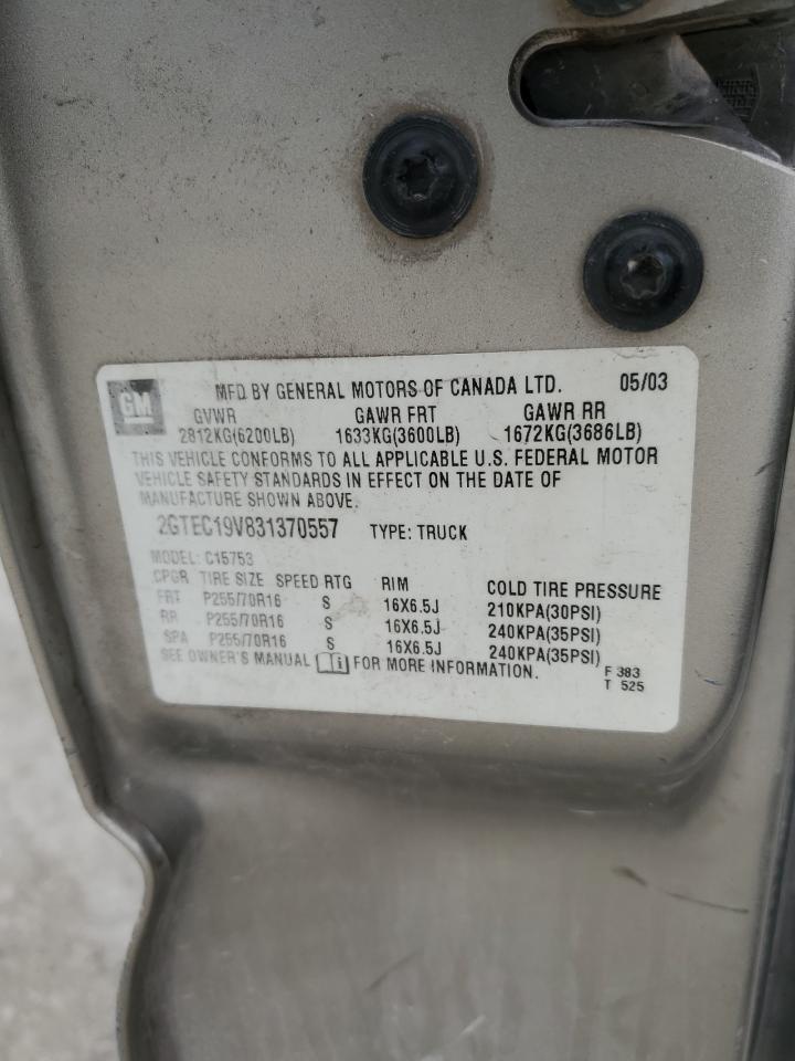 2GTEC19V831370557 2003 GMC New Sierra C1500