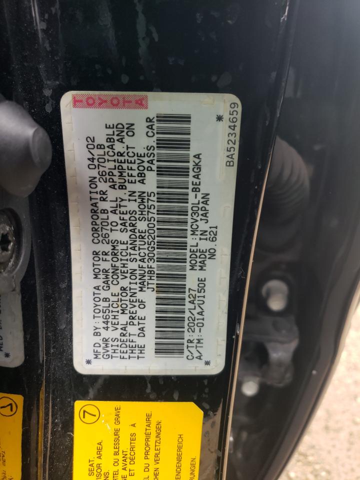 JTHBF30G520057575 2002 Lexus Es 300