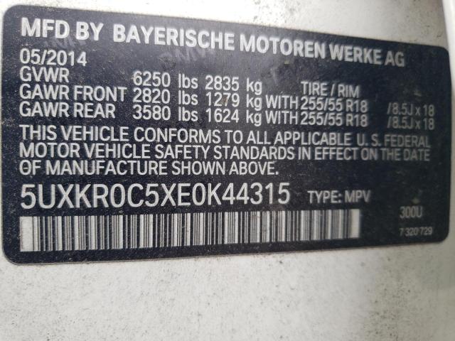 5UXKR0C5XE0K44315 | 2014 BMW x5 xdrive35i