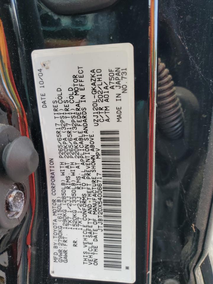 JTJBT20X540066717 2004 Lexus Gx 470