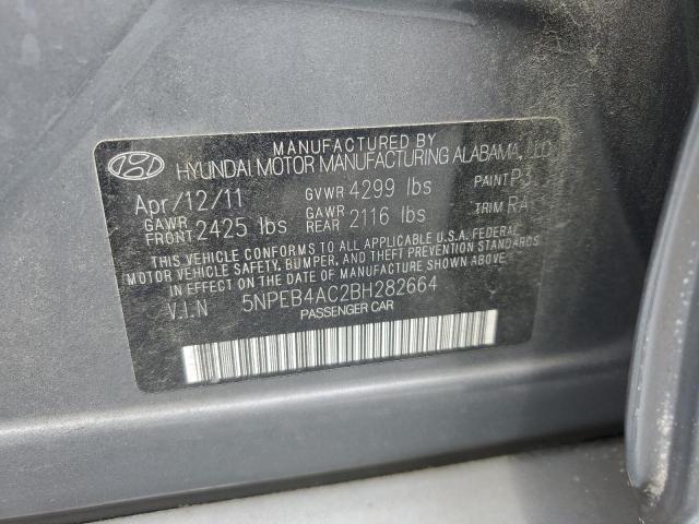 2011 Hyundai Sonata Gls VIN: 5NPEB4AC2BH282664 Lot: 59084254