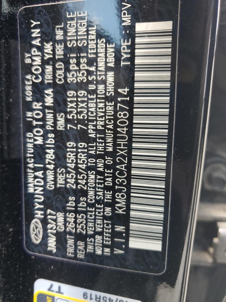 KM8J3CA2XHU408714 2017 Hyundai Tucson Limited