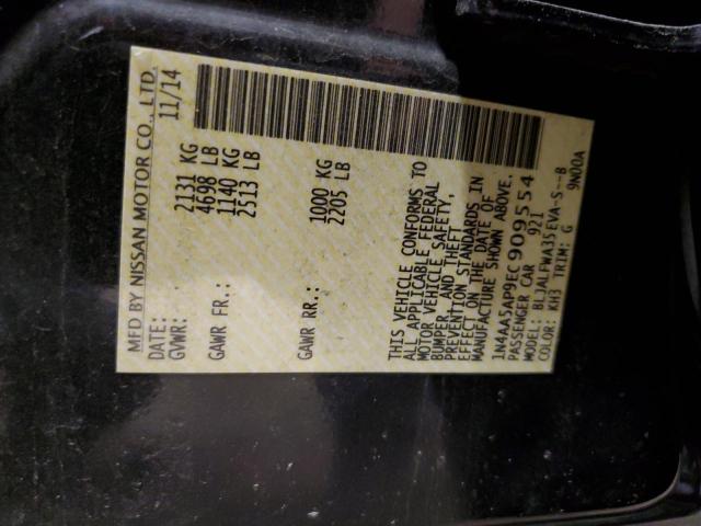 2014 Nissan Maxima S VIN: 1N4AA5AP9EC909554 Lot: 60209754