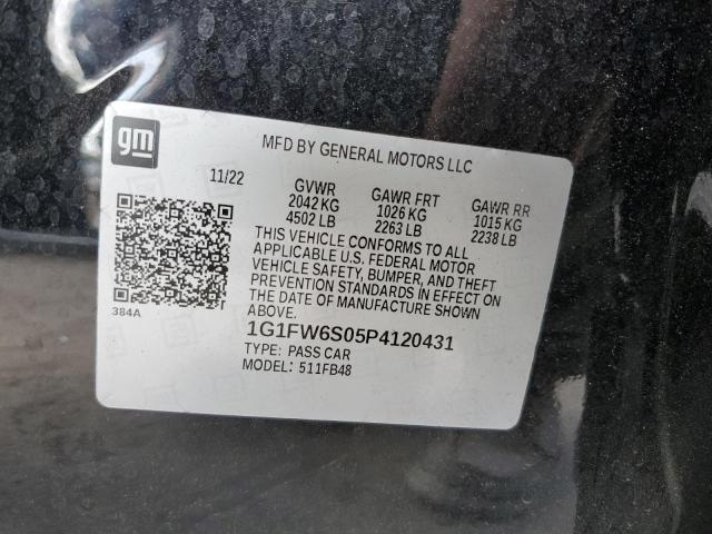 2023 Chevrolet Bolt Ev 1Lt VIN: 1G1FW6S05P4120431 Lot: 59792154