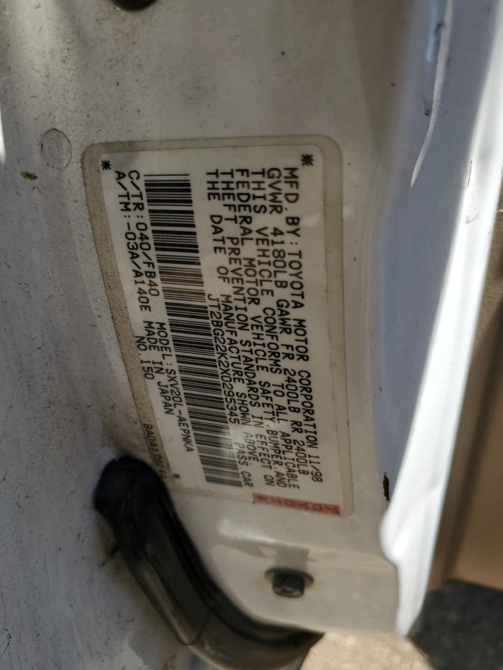 JT2BG22K2X0295345 1999 Toyota Camry Le