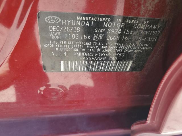 2019 HYUNDAI ELANTRA SE - KMHD84LF1KU850860