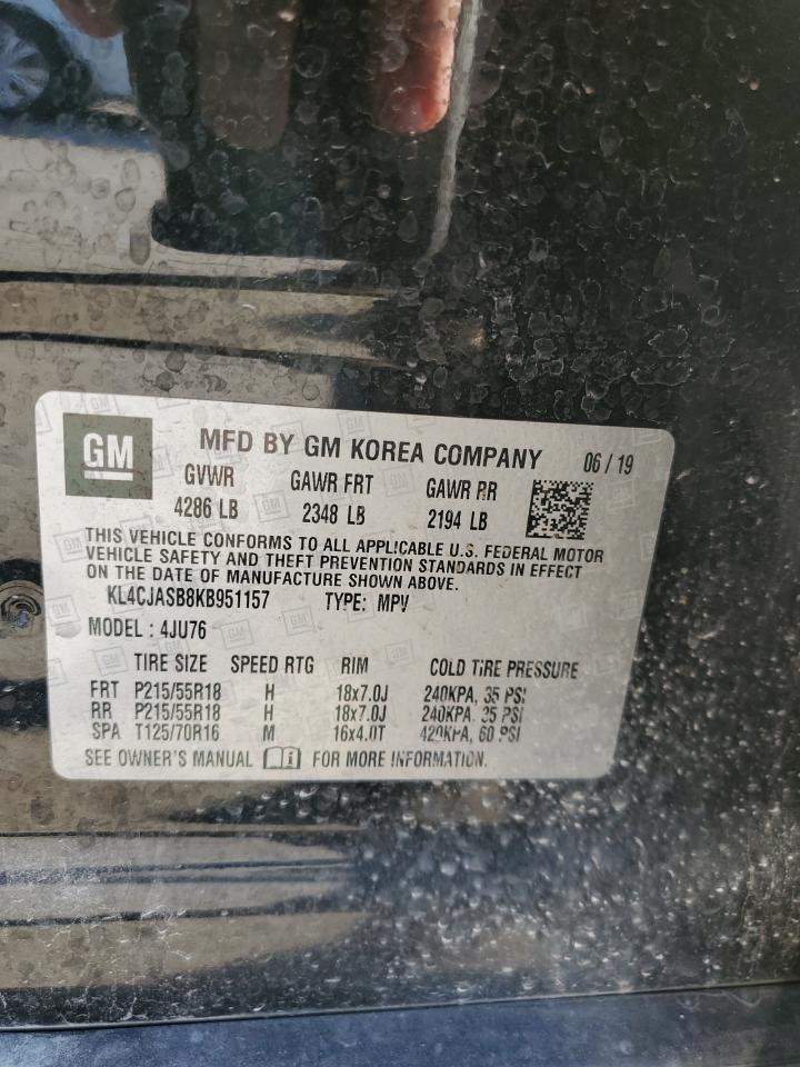 KL4CJASB8KB951157 2019 Buick Encore Preferred