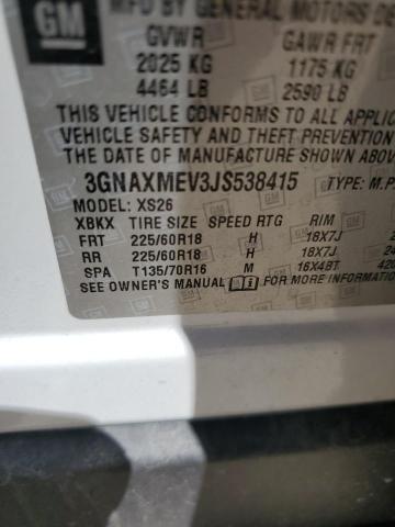 2018 CHEVROLET EQUINOX PR - 3GNAXMEV3JS538415