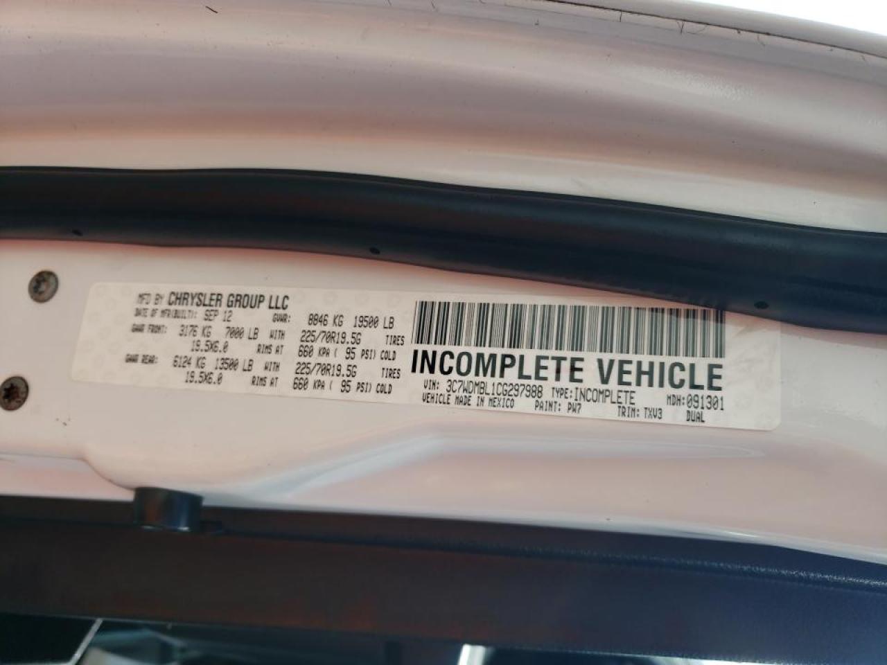 3C7WDMBL1CG297988 2012 Dodge Ram 5500 St